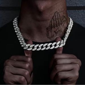 SILVER S925 DIAMOND CUBAN LINK CHAIN